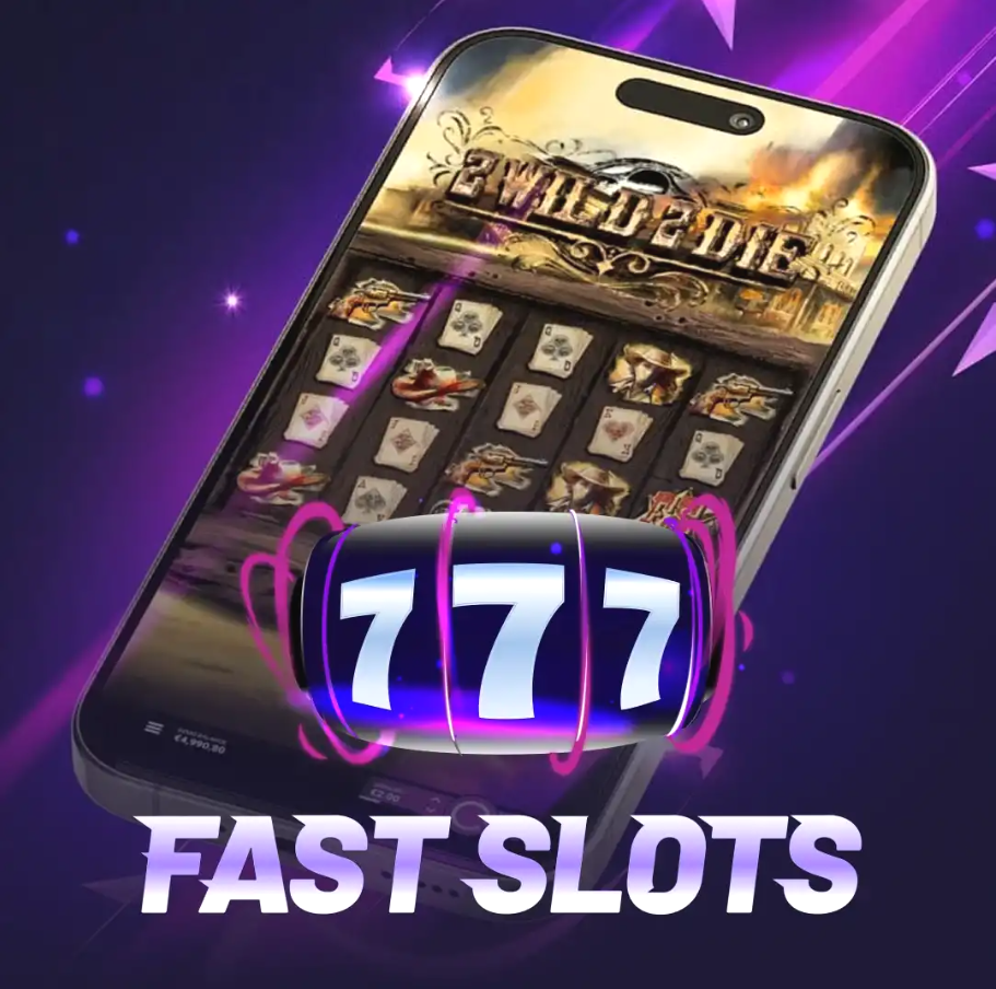 Aperçu de l'interface Fast Slots Casino sur smartphone - machines à sous rapides et design moderne